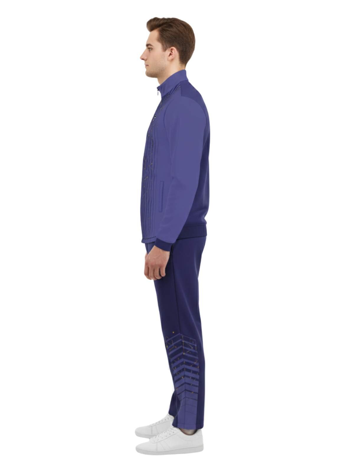 Men Athletic Tracksuit | Running Gym Workout Sports Training Jogging Track Jacket & Pant Set