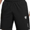 Men’s Running Shorts, Breathable Athletic Black Color Shorts with Moisture-Wicking Fabric & Zipper Pockets for Gym, Workout & Sports