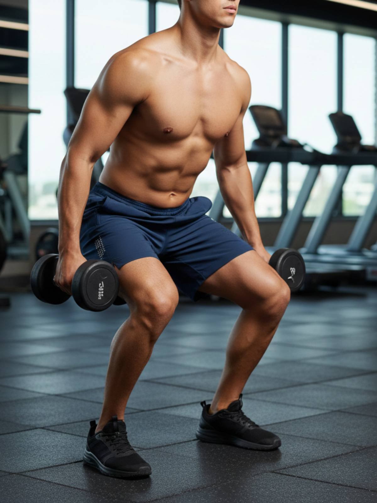 Men’s Performance Running Shorts Blue Color | Gym & Training Shorts with both Side Zipper Pockets | Lightweight Quick Dry & Breathable Fabric