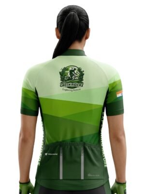 Half Zipper Cadance Cycling Jersey for Women | Green Riders Cycle Club