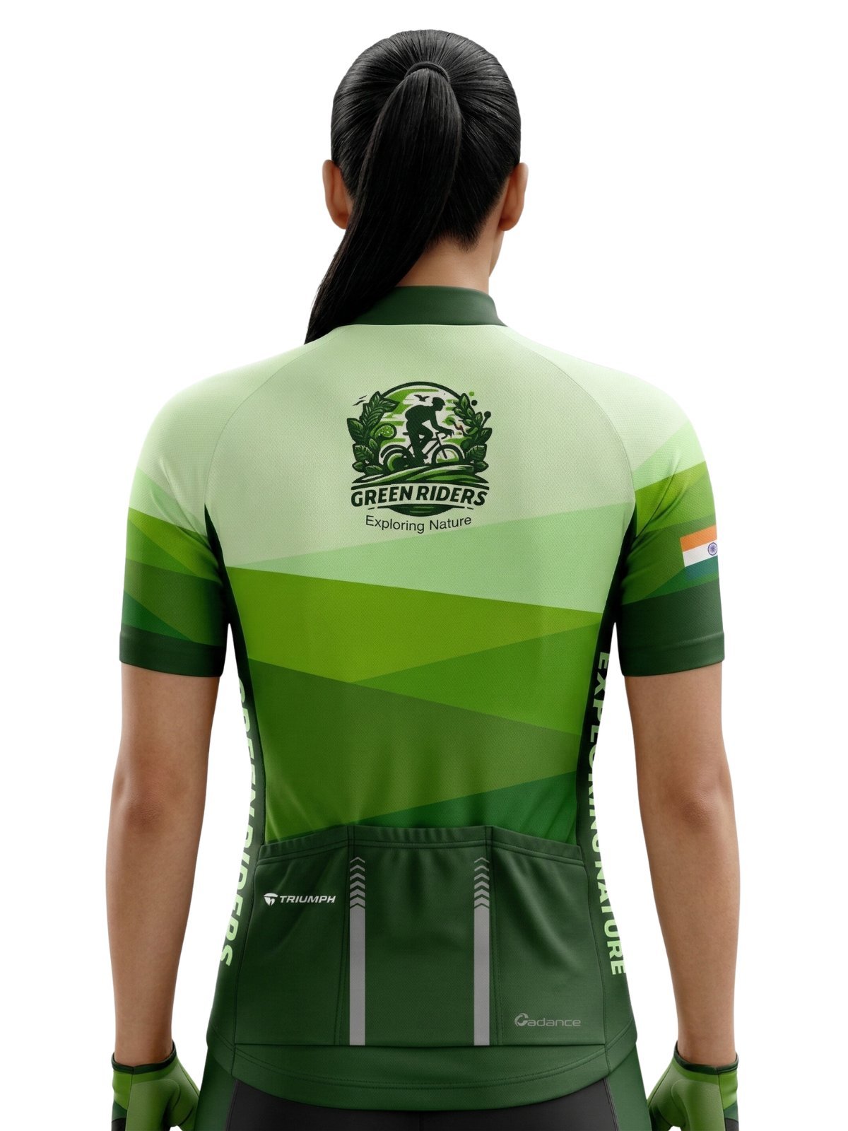 Half Zipper Cadance Cycling Jersey for Women | Green Riders Cycle Club