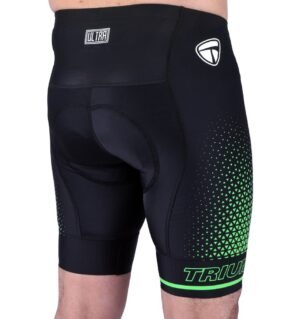 Mens Gel Tech Padded Cycling Shorts Ultra Cycling Half Tights Black Green