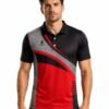 Men’s Cricket Sports Club Jersey New Design Cricket Shirt Red, Black & Grey Color