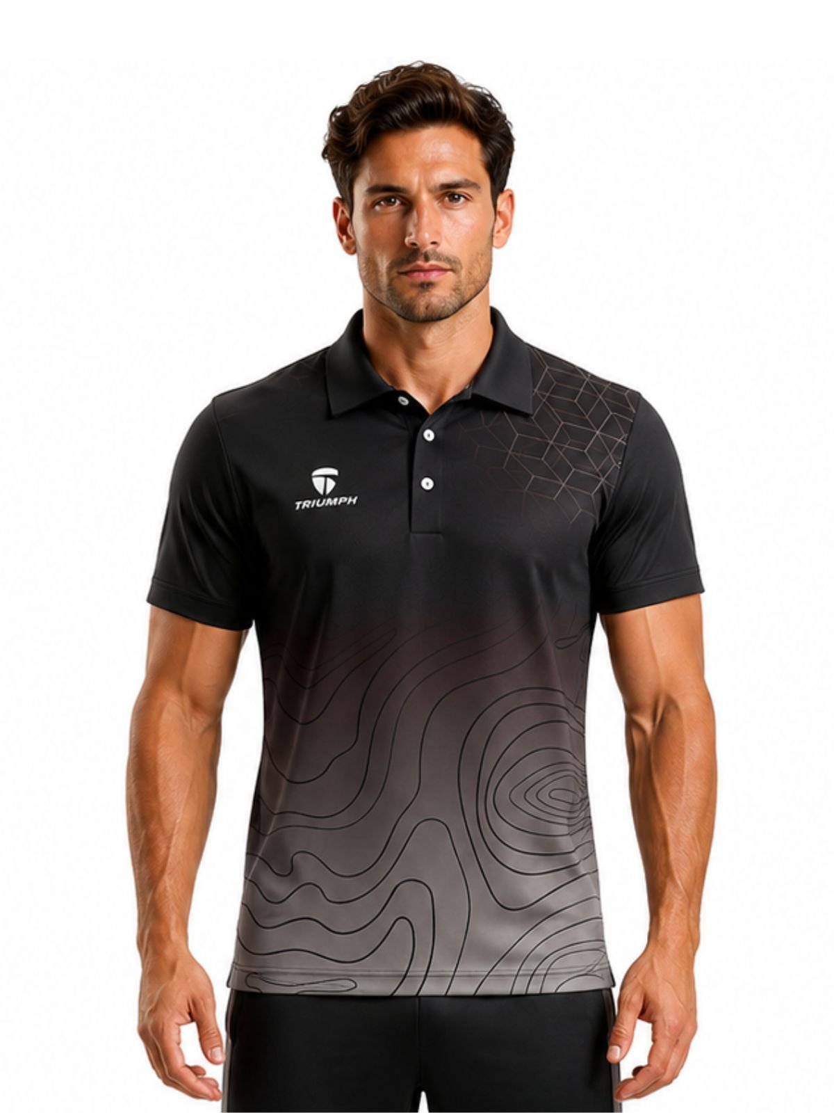 Cricket Polo Neck Jersey Cricket Sports Tshirt Black Color