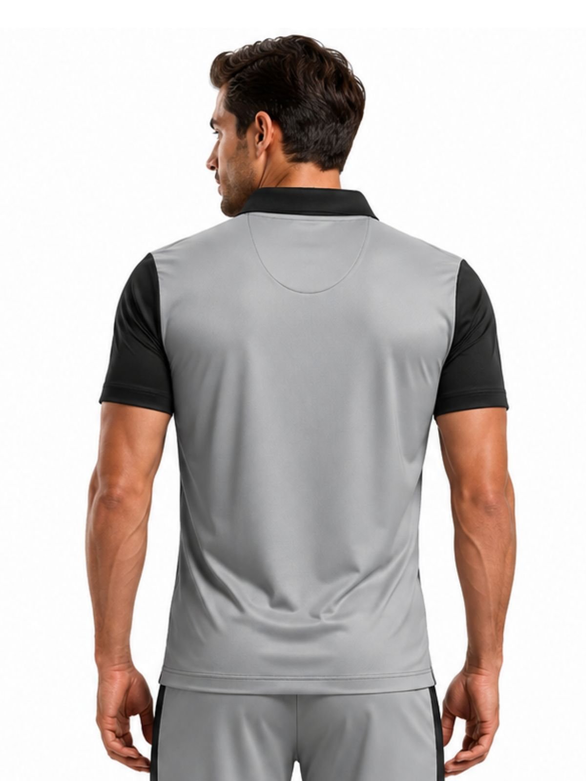 Cricket Polo Neck Jersey Cricket Sports Tshirt Black Color