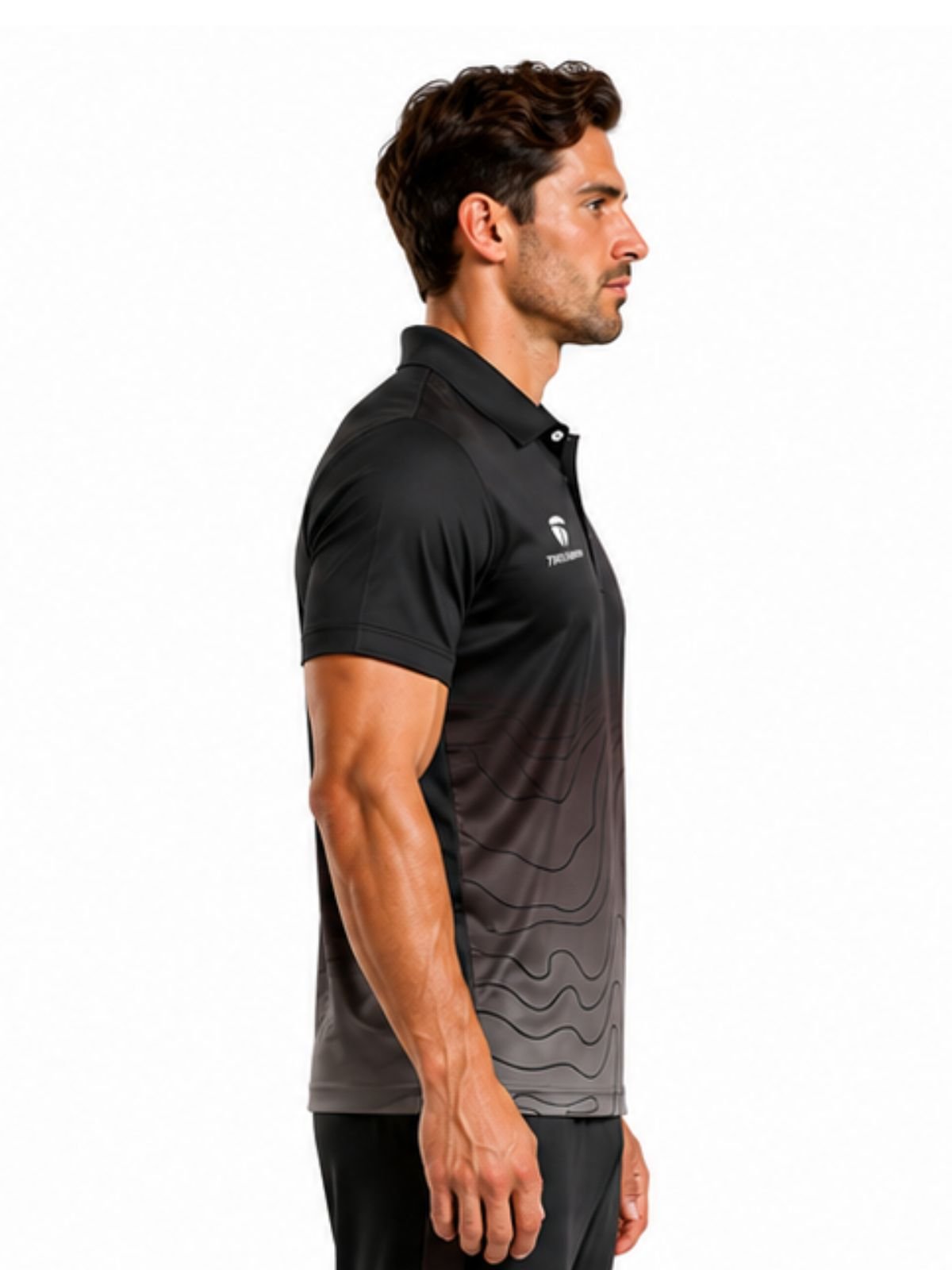Cricket Polo Neck Jersey Cricket Sports Tshirt Black Color
